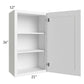 RTA Dakota White 21" x 36" Wall Cabinet with 2 Decorative End Panels