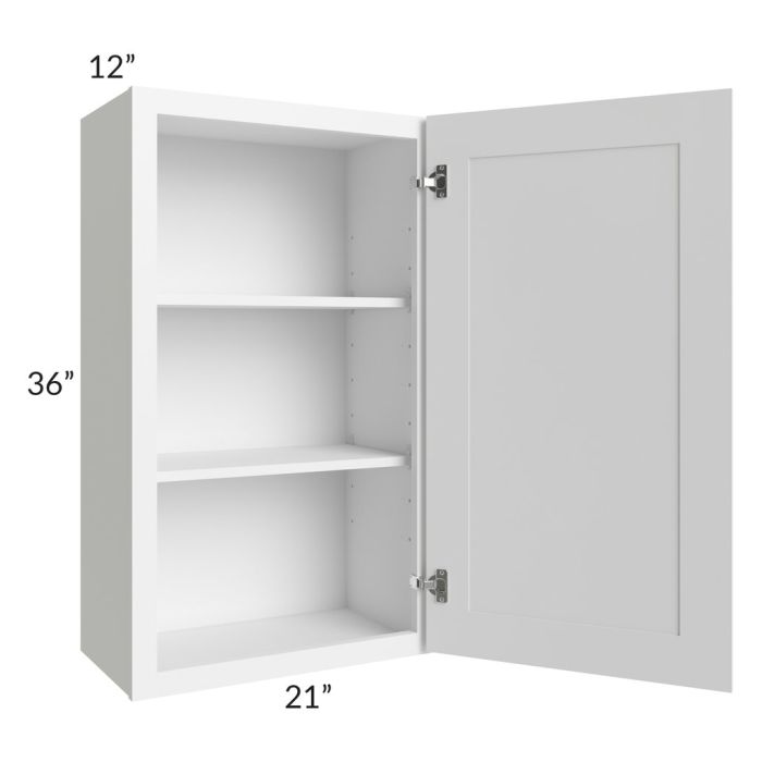 RTA Dakota White 21" x 36" Wall Cabinet with 2 Decorative End Panels