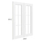 RTA Dakota White 24" x 36" Mullion Glass Doors Only with Glass Included