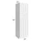 RTA Dakota White 24" x 84" Wall Pantry with 1 Roll Out Tray