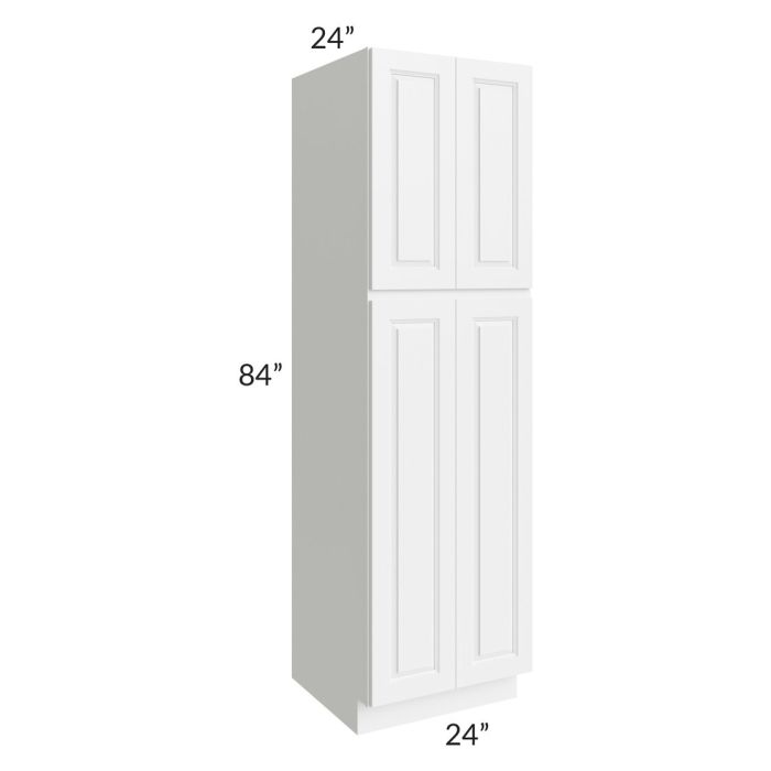 RTA Dakota White 24" x 84" Wall Pantry with 1 Roll Out Tray