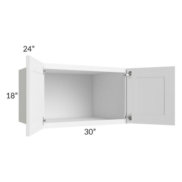 RTA Dakota White 30" x 18" x 24" Wall Cabinet
