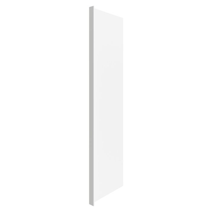 RTA Dakota White 30" x 96" Refrigerator End Panel with a 3" Return - Cut in Half