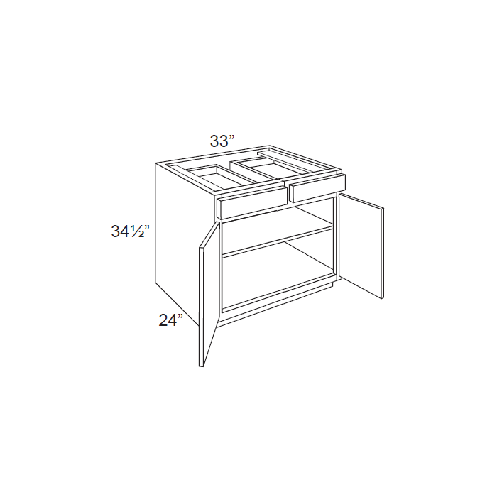 RTA Dakota White 33" Base Cabinet