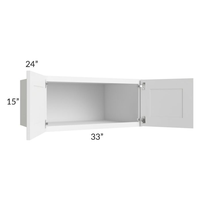 RTA Dakota White 33" x 15" x 24" Wall Cabinet