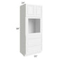 RTA Dakota White 33" x 84" Oven Cabinet