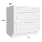 RTA Dakota White 36" Drawer Base Cabinet
