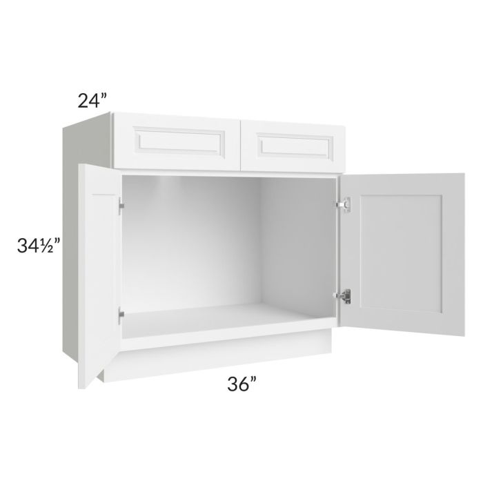 RTA Dakota White 36" Sink Base Cabinet