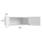 RTA Dakota White 36" x 15" x 24" Wall Cabinet