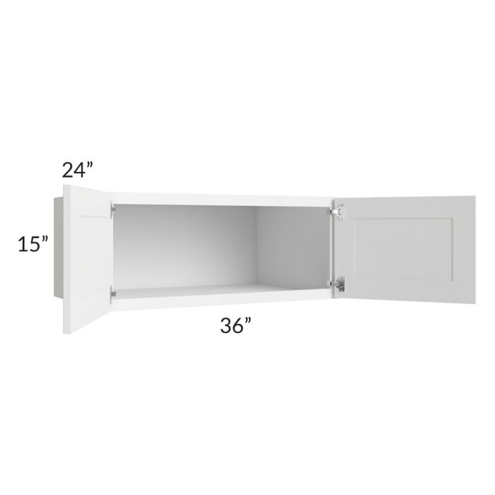RTA Dakota White 36" x 15" x 24" Wall Cabinet