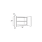 RTA Dakota White 36" x 24" Wall Cabinet