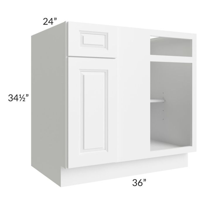 RTA Dakota White 39"-42" Blind Base Corner Cabinet