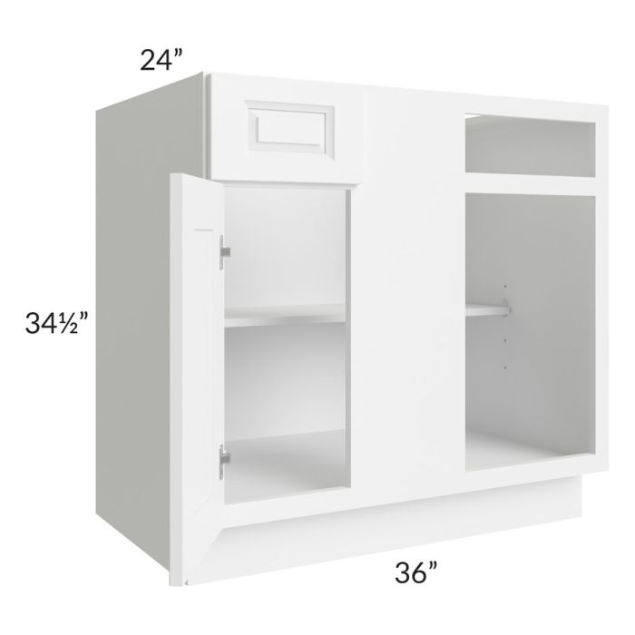 RTA Dakota White 39"-42" Blind Base Corner Cabinet