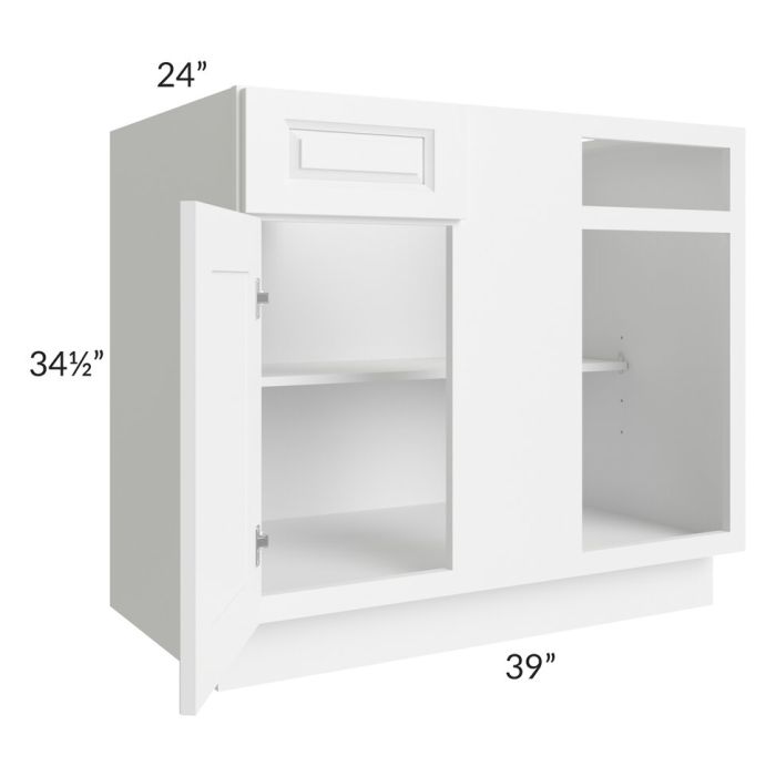 RTA Dakota White 42"-45" Blind Base Corner Cabinet