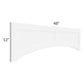 RTA Dakota White 48" x 12" Arched Valance