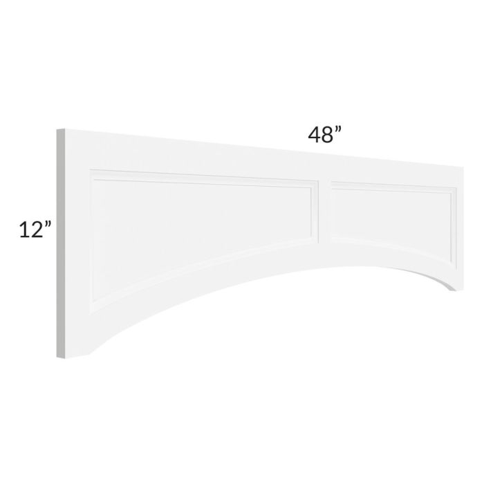 RTA Dakota White 48" x 12" Arched Valance