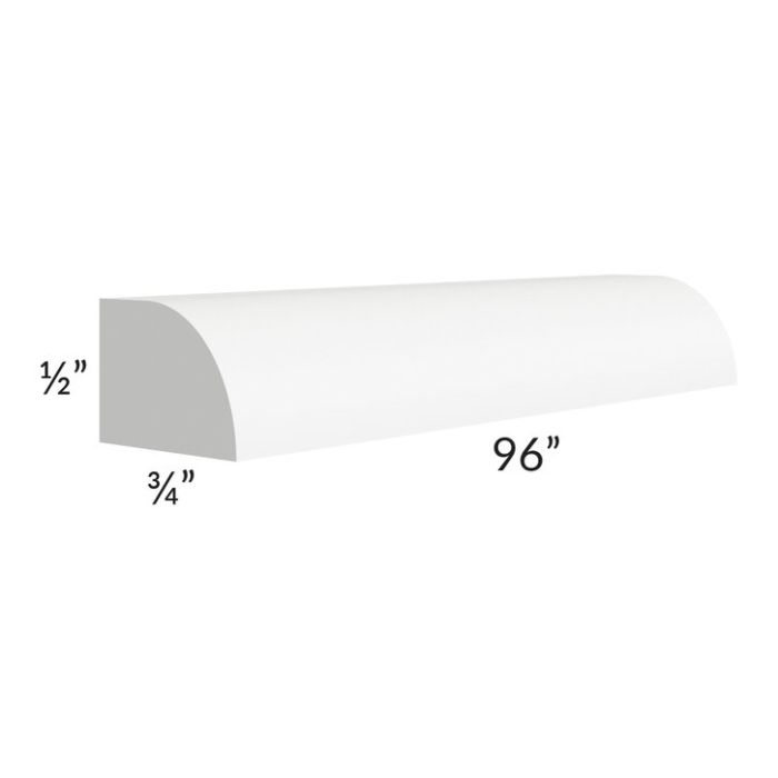 RTA Dakota White 96" Shoe Molding - Cut Molding in Half (Two 4ft sections)