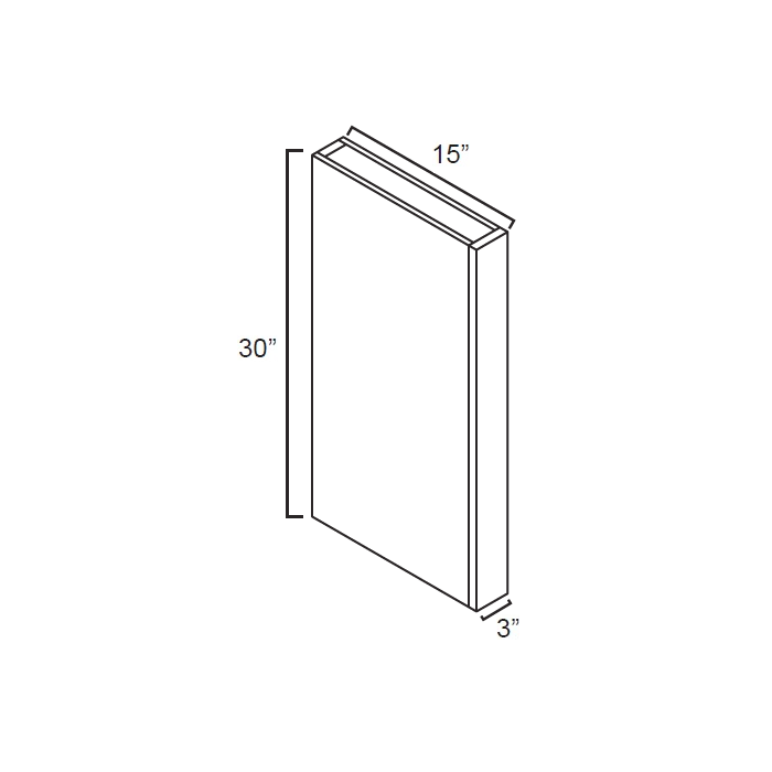 RTA Dakota White CLW330-GW Wall Column