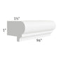 RTA Dakota White LRM8-GW 96" Light Rail Molding - Cut Molding in Half (Two 4ft sections)