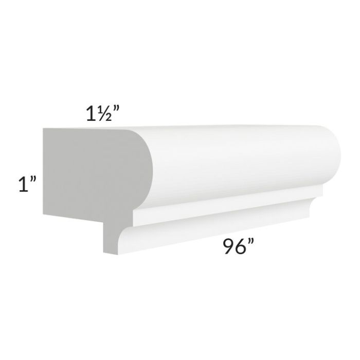 RTA Dakota White LRM8-GW 96" Light Rail Molding - Cut Molding in Half (Two 4ft sections)