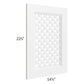 RTA Dakota White Lattice Doors for 30" Base or Sink Base Cabinet