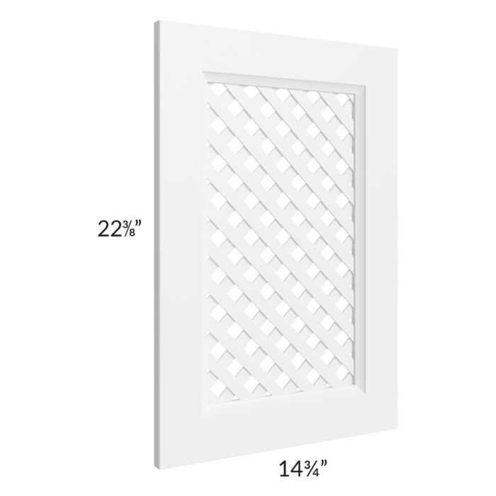 RTA Dakota White Lattice Doors for 30" Base or Sink Base Cabinet