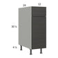 RTA Euro Cafe 12" Base Cabinet with 2 Finished End Panels