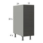 RTA Euro Cafe 12" Full Height Door Base Cabinet