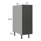 RTA Euro Cafe 12" Full Height Door Base Pullout Cabinet