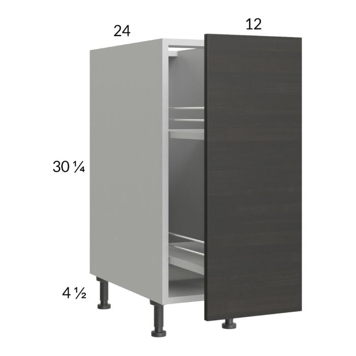 RTA Euro Cafe 12" Full Height Door Base Pullout Cabinet