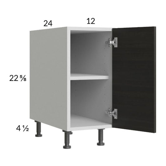 RTA Euro Cafe 12" Full Height Door Desk Base Cabinet with 1 Finished End Panel