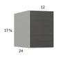 RTA Euro Cafe 12" x 17-5/8" x 24" Wall Cabinet with 2 Finished End Panels