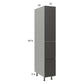 RTA Euro Cafe 12" x 71-1/4" Utility Cabinet with 1 Door, 2 Drawers, 1 Inner Drawer, and 1 Finished End Panel