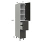RTA Euro Cafe 12" x 71-1/4" Utility Cabinet with 1 Door, 2 Drawers, 1 Inner Drawer, and 1 Finished End Panel