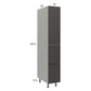 RTA Euro Cafe 12" x 71-1/4" Utility Cabinet with 1 Door, 2 Drawers and 2 Finished End Panels