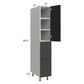RTA Euro Cafe 12" x 71-1/4" Utility Cabinet with 1 Door, 2 Drawers and 2 Finished End Panels