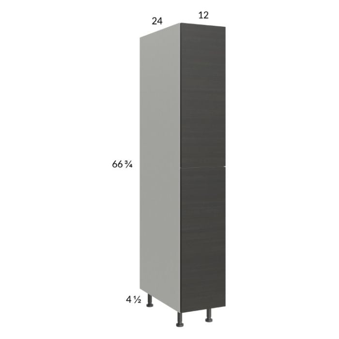 RTA Euro Cafe 12" x 71-1/4" Utility Cabinet with 1 Door and 1 Finished End Panel