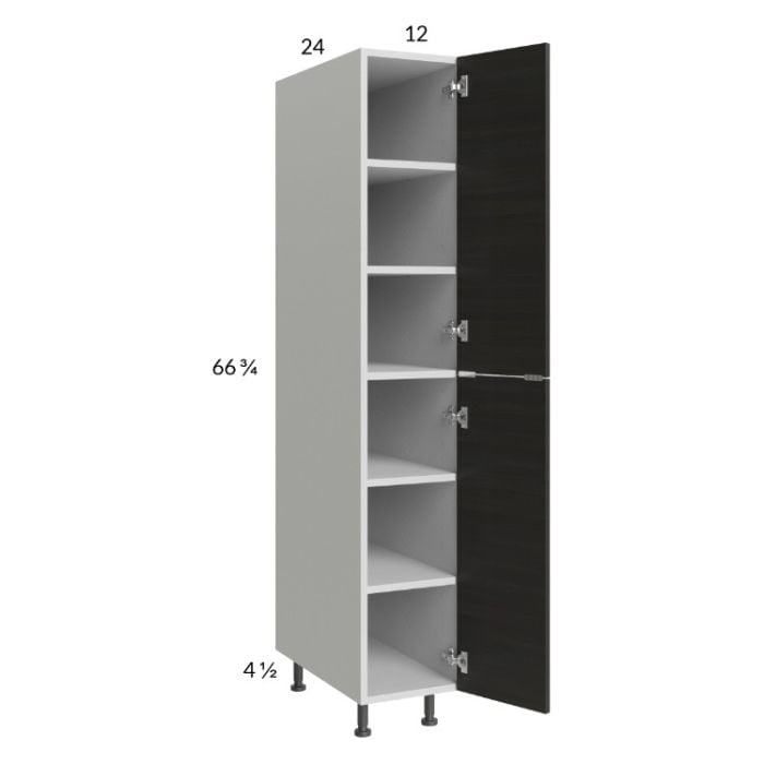 RTA Euro Cafe 12" x 71-1/4" Utility Cabinet with 1 Door and 2 Finished End Panels