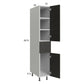 RTA Euro Cafe 12" x 71-1/4" Utility Cabinet with 2 Doors, 1 Drawer, and 1 Finished End Panel