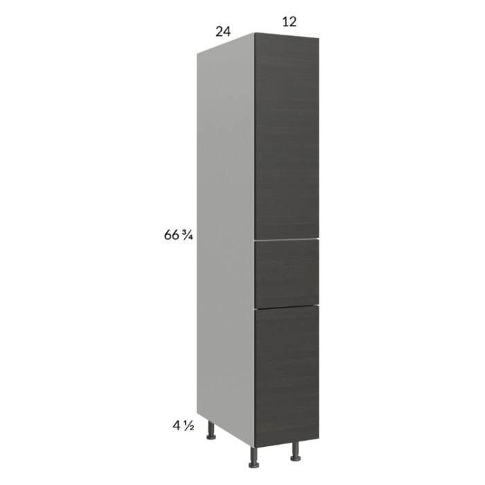 RTA Euro Cafe 12" x 71-1/4" Utility Cabinet with 2 Doors, 1 Drawer, and 2 Finished End Panels