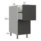 RTA Euro Cafe 15" 2-Drawer Base Cabinet with 1 Inner Drawer