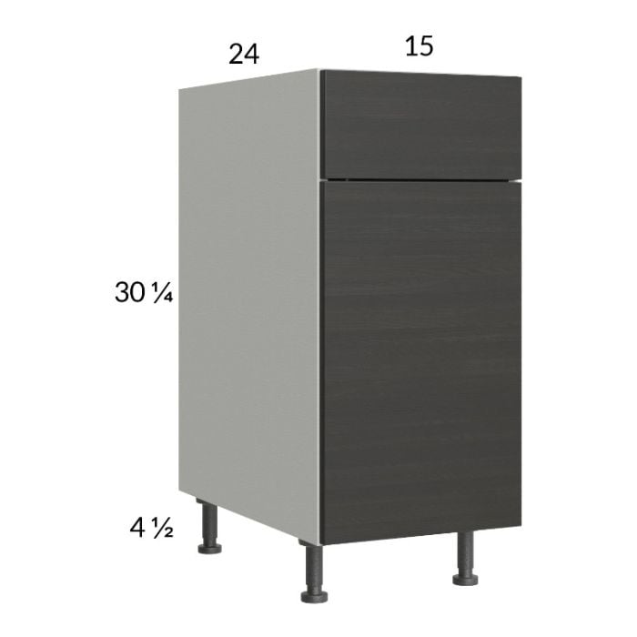 RTA Euro Cafe 15" Base Cabinet with 1 Finished End Panel
