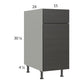 RTA Euro Cafe 15" Base Cabinet with Single Trashcan Pullout