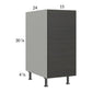 RTA Euro Cafe 15" Full Height Door Base Cabinet with 1 Finished End Panel