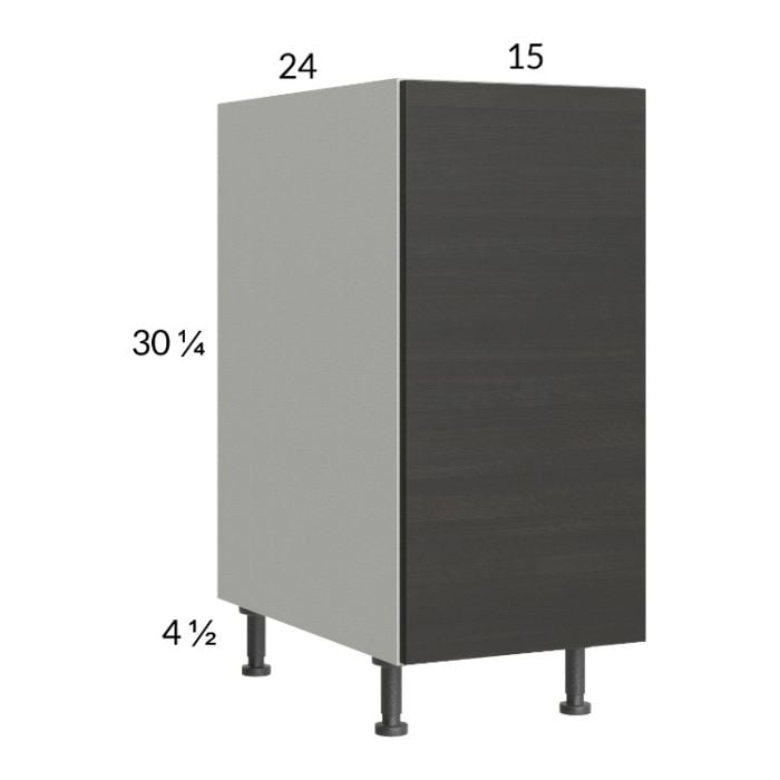 RTA Euro Cafe 15" Full Height Door Base Cabinet with 1 Finished End Panel