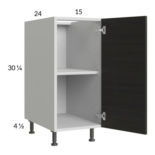 RTA Euro Cafe 15" Full Height Door Base Cabinet with 1 Finished End Panel