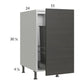 RTA Euro Cafe 15" Full Height Door Base Cabinet with Single Trashcan Pullout