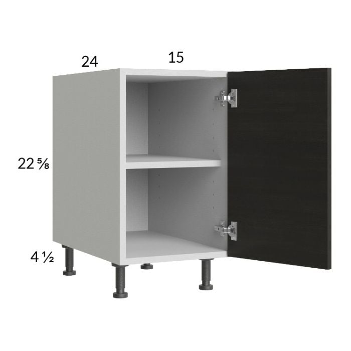 RTA Euro Cafe 15" Full Height Door Desk Base Cabinet with 2 Finished End Panels