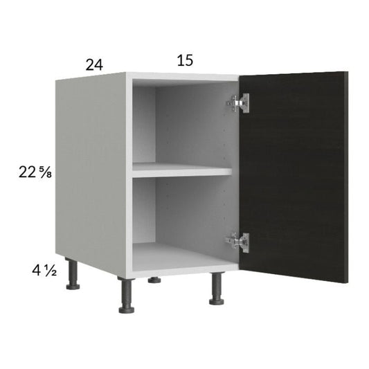 RTA Euro Cafe 15" Full Height Door Desk Base Cabinet with 2 Finished End Panels