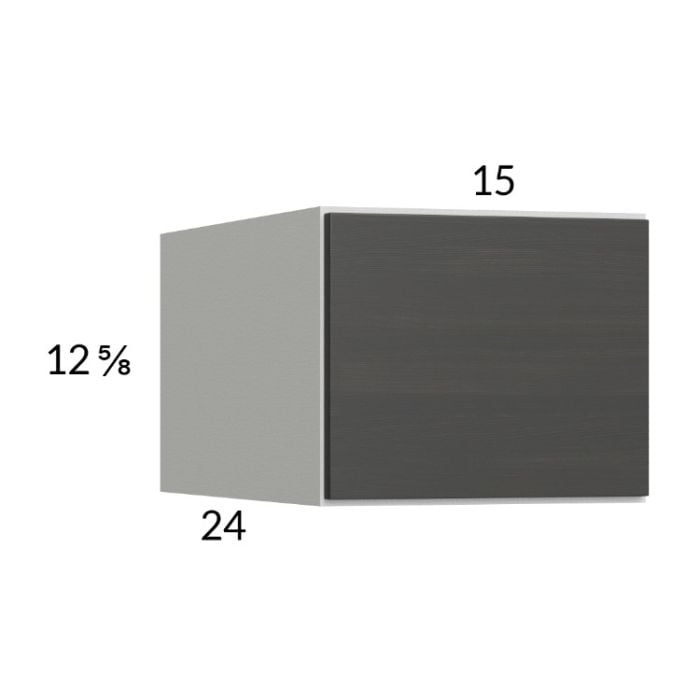 RTA Euro Cafe 15" x 12-5/8" x 24" Wall Cabinet with 1 Finished End Panel